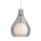 Besa Lighting Elle 11 Cord Pendant, Gray, Satin Nickel Finish, 1x9W LED 1JT-ELLE11GY-LED-SN - alternate 1